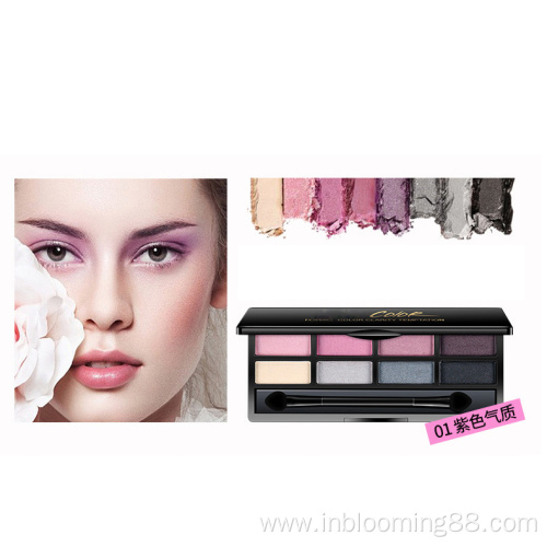 8 Color Waterproof Pigmented Vegan Customize Eyeshadow Set